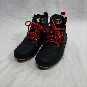 NEW KEDS Women’s Scout Water Resistant Black Canvas Ankle Boots High Top Sz 6.5M